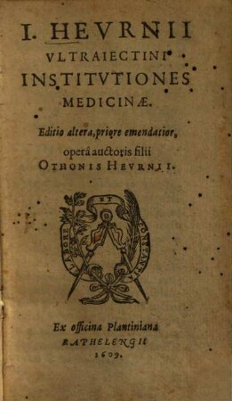 I. Heurnii Institutiones medicinae