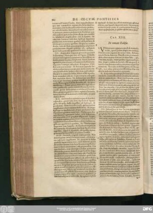 Cap. XIII. De unitate Ecclesiae.