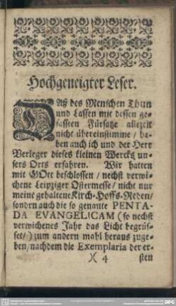 Hochgeneigter Leser