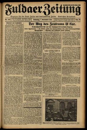 Ausgabe vom Samstag, den 07. November 1931.