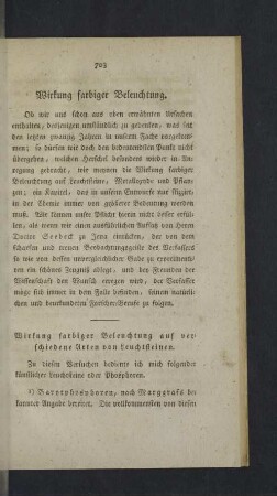 Wirkung farbiger Beleuchtung.