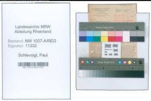 Entnazifizierung Paul Schlevoigt , geb. 03.11.1895 ()
