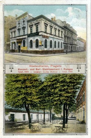 Westendhallen, Plagwitz : Konzert- und Ball-Etablissement 1. Ranges