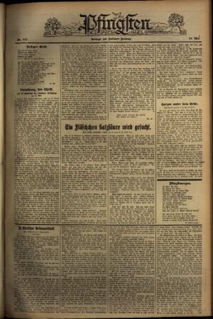 Zweite Ausgabe vom Sonntag, den 15. Mai 1932.