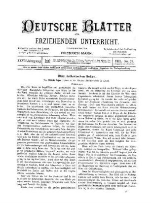 Über ästhetisches Sehen : (Fortsetzung)