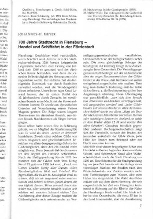 700 Jahre Stadtrecht in Flensburg - Handel und Schifffahrt in der Fördestadt