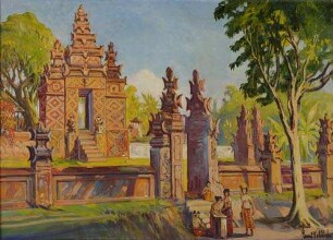 Tempel von Singaradja in Frühmorgenstimmung
