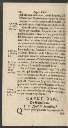 Caput XXIV. De Humilitate