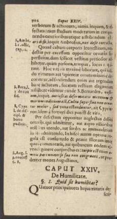 Caput XXIV. De Humilitate