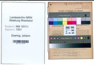 Entnazifizierung Johann Doering , geb. 01.06.1905 (Kriminalsekretaer)