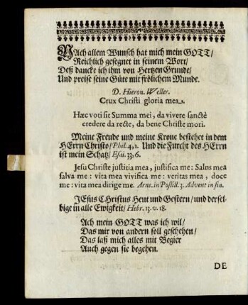 [Nach allem Wunsch hat mich mein Gott/ ...]