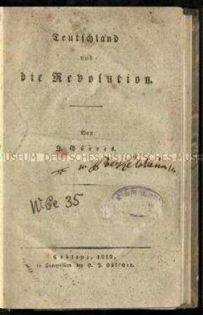 Abhandlung über Deutschland und die Revolution