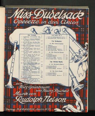 Erinnerung an Rudolph Nelson's Operette Miss Dudelsack