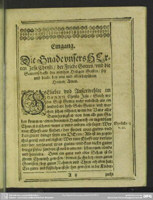 Leichenpredigt : Christliche Leichpredigt, Eingang, [Text], Exordium, Exergasia