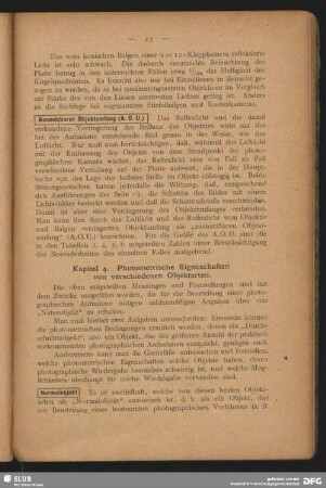 Kapitel 4, Photometrische Eigenschaften von verschiedenen Objektarten