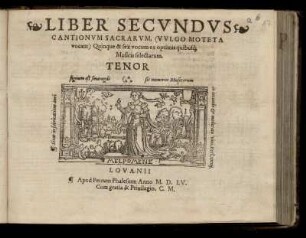 Liber secundus cantionum sacrarum ... quinque et sex vocum. Tenor