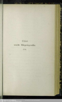 Oesers neueste Allegoriegemälde. 1782