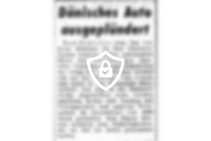 Dänisches Auto ausgeplündert
