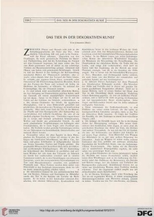 Das Tier in der dekorativen Kunst