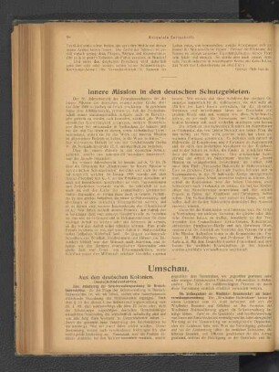 Innere Mission in den deutschen Schutzgebieten.