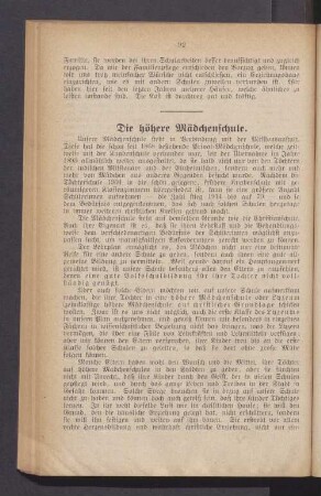 Die Höhere Mädchenschule