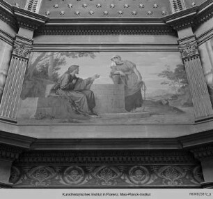 Kapellenausmalung mit Szenen aus dem Leben Christi und den vier Evangelisten : Christus und die Samariterin
