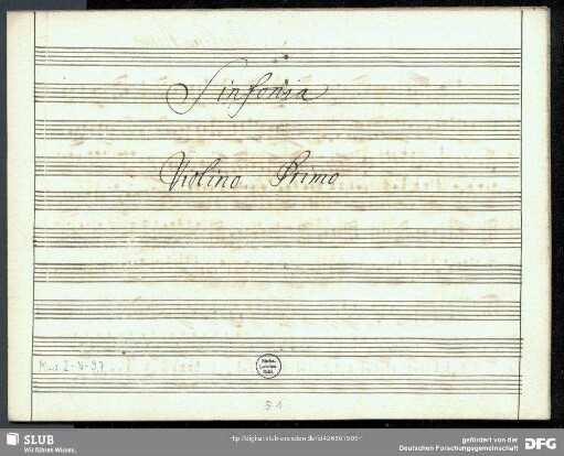 Symphonies - Mus.2-N-9,7 : orch - G
