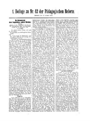 Die Notwendigkeit einer Ausgestaltung unserer Bibliothek : 1. Beilage zu Nr. 42 der Pädagogischen Reform