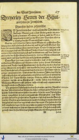 Dreyerley Secten der Schulgelehrten zu Jerusalem