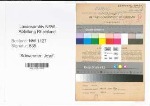 Entnazifizierung Josef Schwermer , geb. 24.01.1892 (Lehrer)