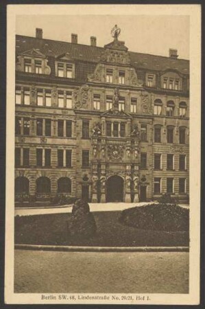 Ansichtskarte Gebäude der Victoria-Versicherung, Lindenstraße [1/3]
