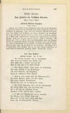 Fünfte Periode. Das Zeitalter der klassischen Literatur