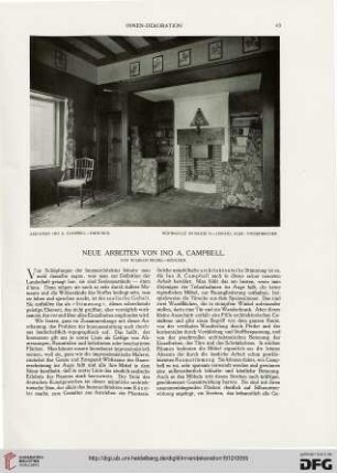 Neue Arbeiten von Ino A. Campbell