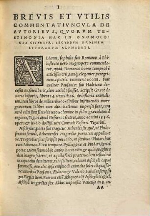 Gnōmologia hellēnikolatinē : = Gnomologia Graecolatina, hoc est, insigniores & vetustiores Sententiae Philosophorum, Poetarum, Oratorum & Historicoru[m]