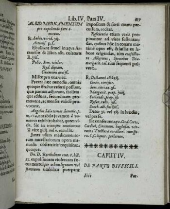 Caput IV. De Partu Difficili.