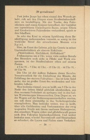 20 geradeaus!
