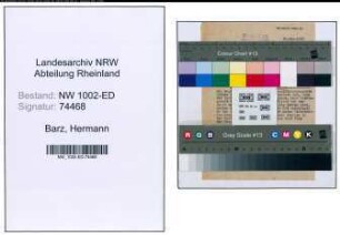 Entnazifizierung Hermann Barz, geb. 06.01.1898 (Rektor)