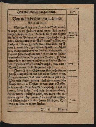 Von mancherley purgationen für arme leute.