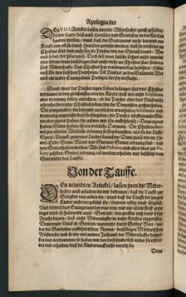 "Von der Tauffe"