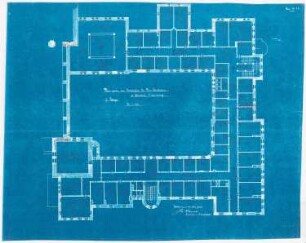 Benediktinerabtei St. Mauritius, Clerf (Clervaux): Grundriss des zweiten Obergeschosses 1:100