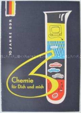Festschrift zum 10. Jahrestag der DDR-Gründung, mit Informationen über Erfolge der chemischen Industrie