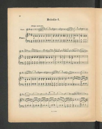 Melodie 6. [Piano.]