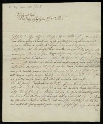 Brief von Wilhelm Boettner an Wilhelm Wille