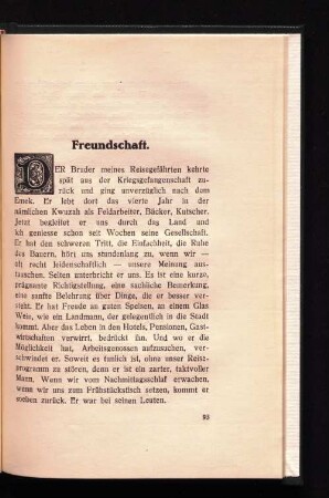 Freundschaft.