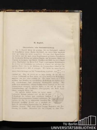 II. Kapitel. Chromatische, oder Farbenabweichung.