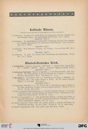 Keltische Münzen (Nr. 1-4)