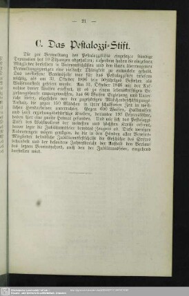 C. Das Pestalozzistift