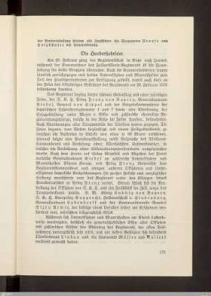 Die Hundertjahrfeier
