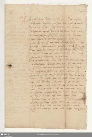 Eigenhändiger Brief von Justus Jonas an Heinrich von Einsiedel. [Wittenberg], 19.03.1534