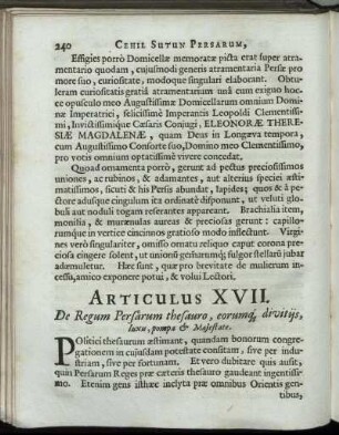 Articulus XVII.